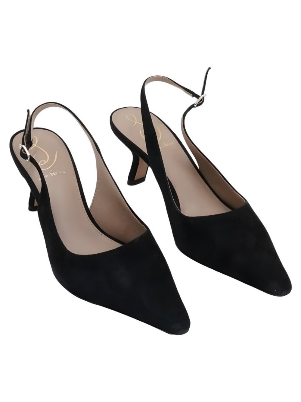 Sam Edelman Bianka Slingback Pump Suede Black Size US 7M EU 37
